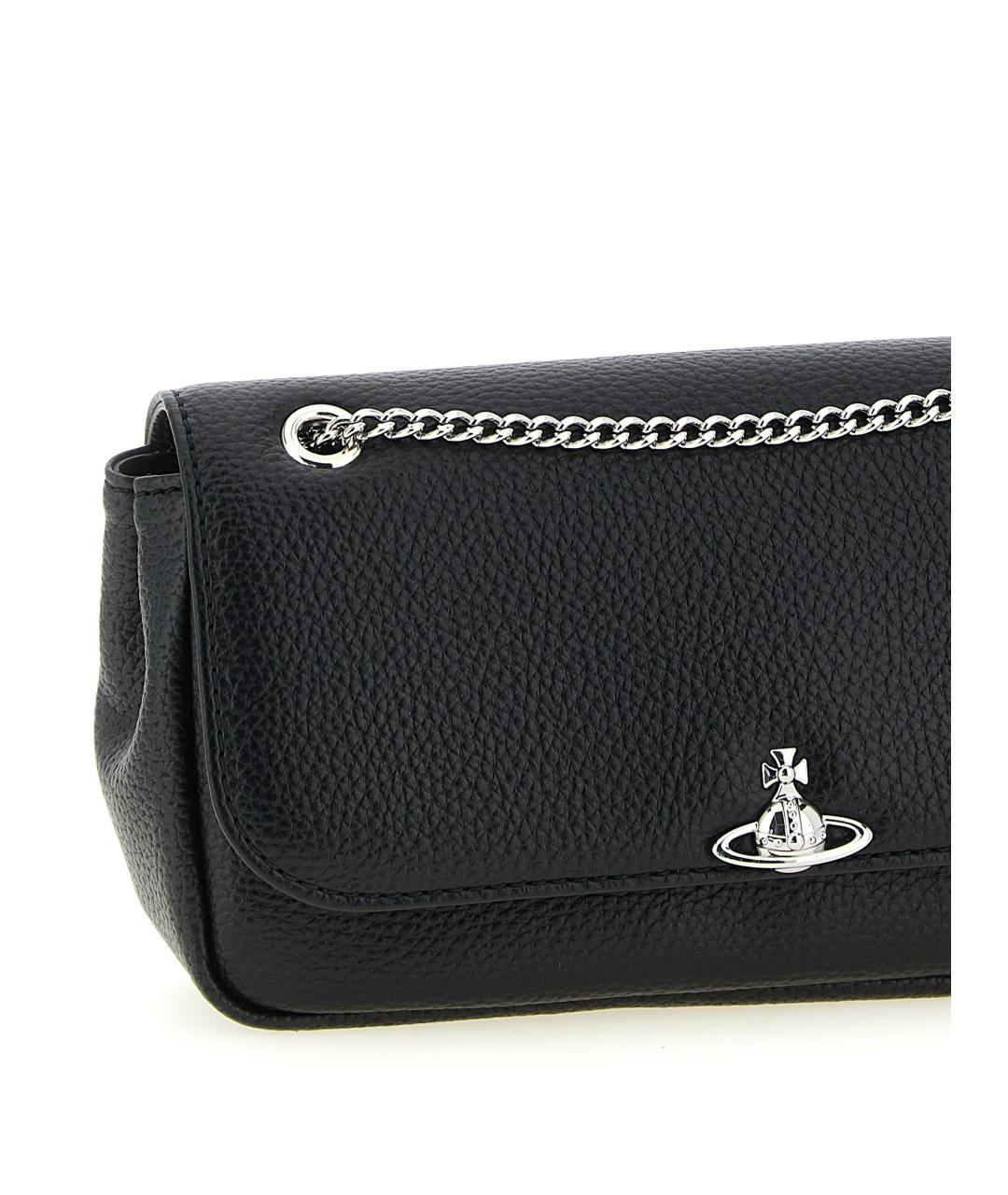 VIVIENNE WESTWOOD Черная сумка через плечо из искусственной кожи, фото 3