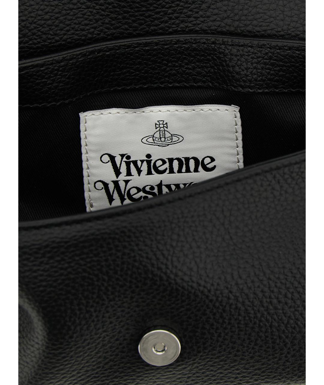VIVIENNE WESTWOOD Черная сумка через плечо из искусственной кожи, фото 4