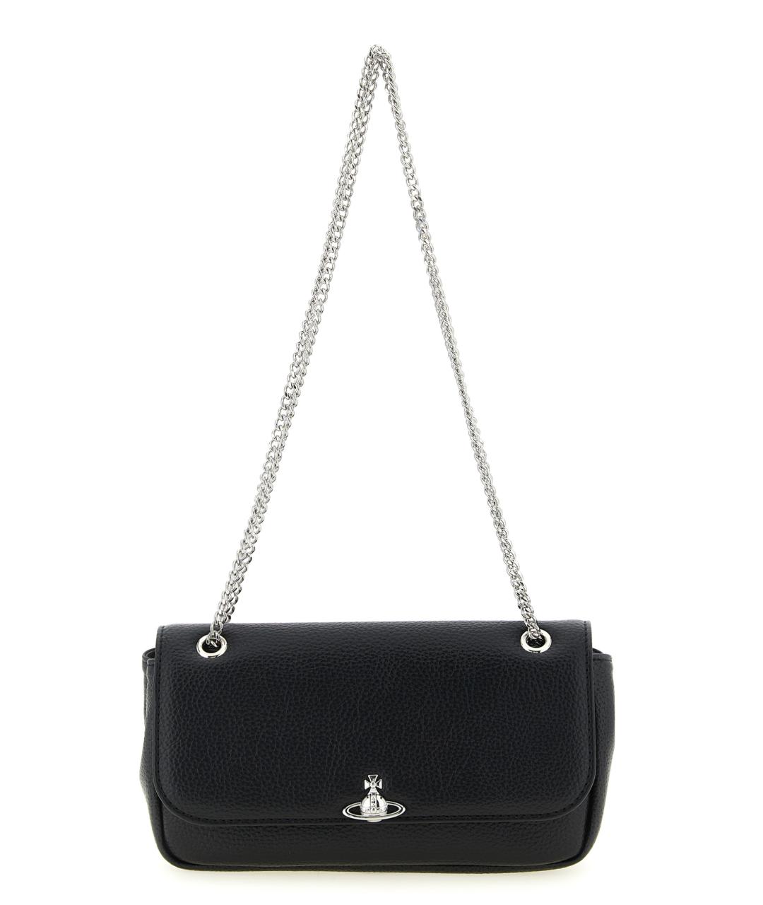 VIVIENNE WESTWOOD Черная сумка через плечо из искусственной кожи, фото 1