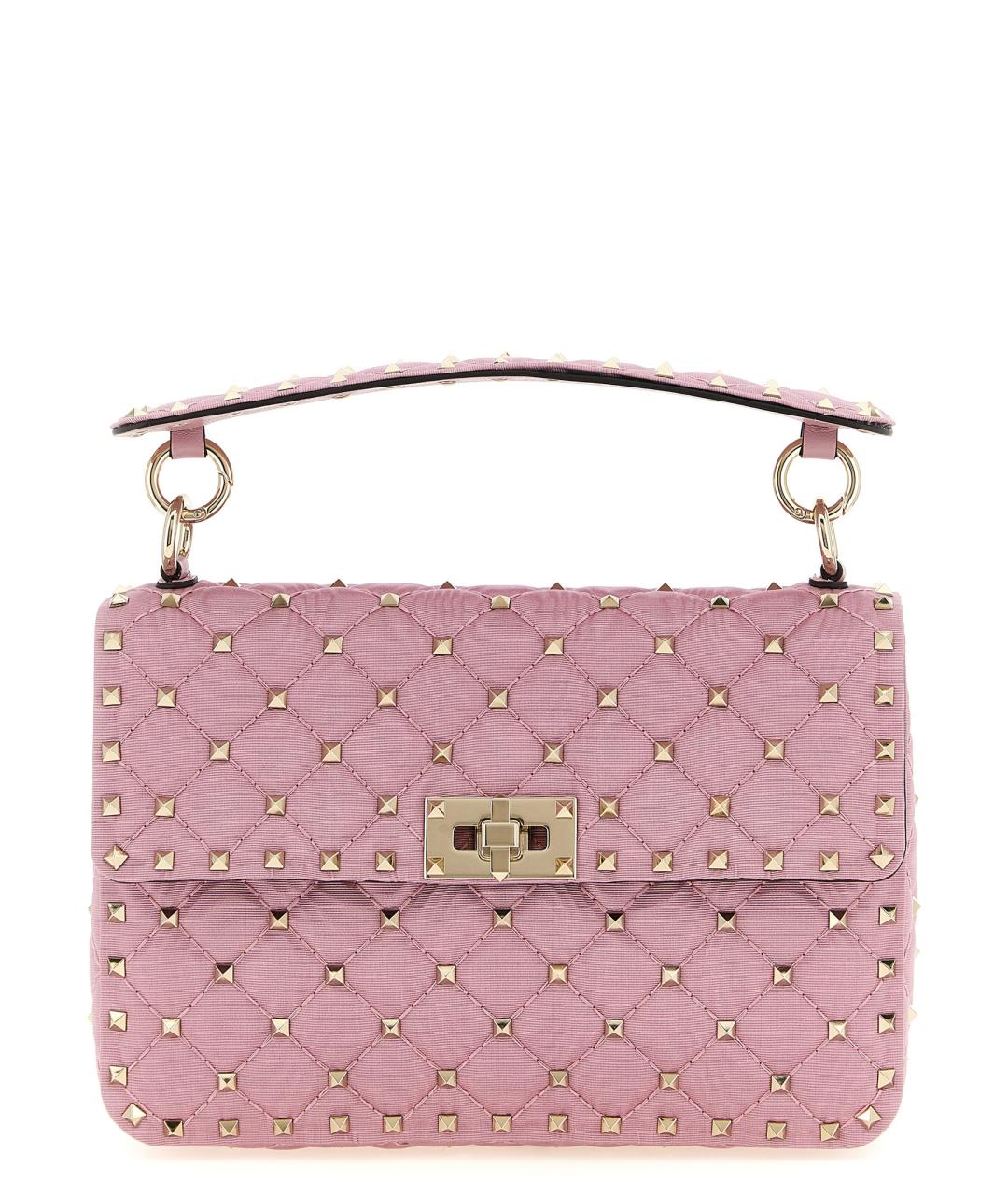 VALENTINO Розовая тканевая сумка через плечо, фото 1