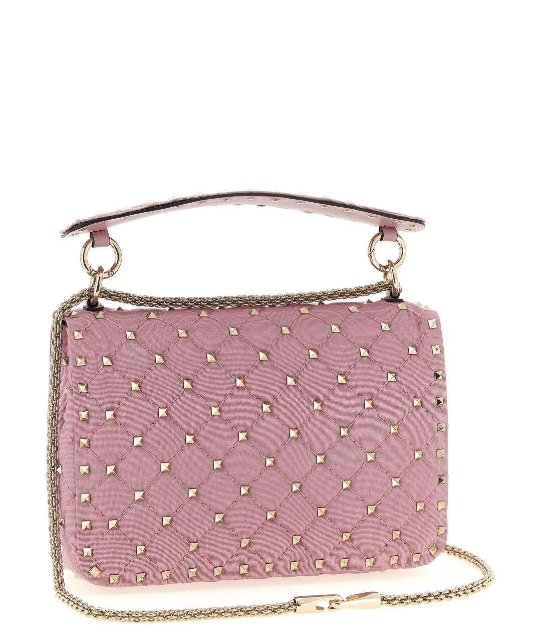 VALENTINO Розовая тканевая сумка через плечо, фото 2