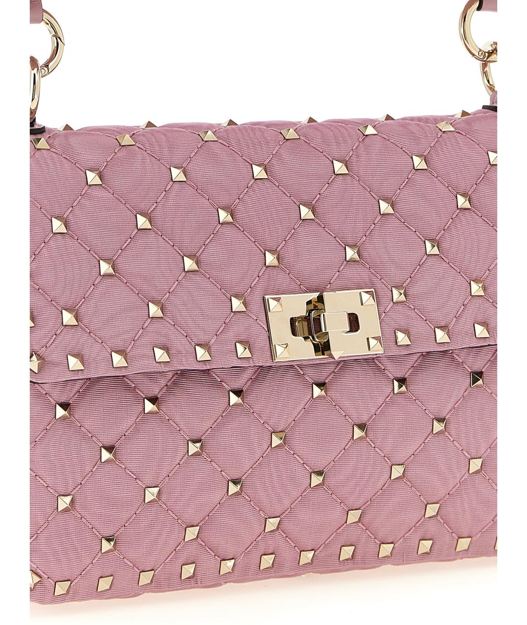 VALENTINO Розовая тканевая сумка через плечо, фото 3