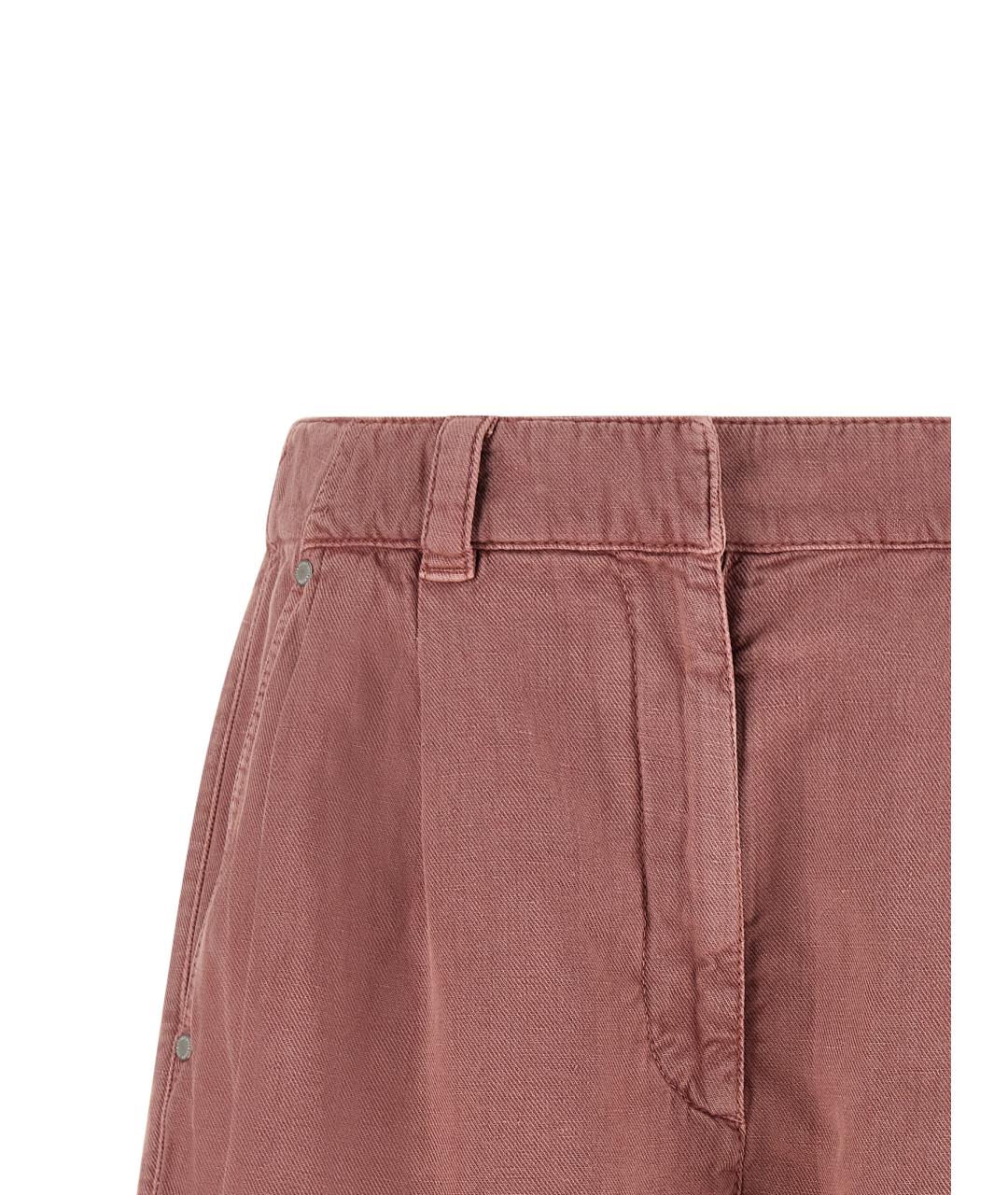 BRUNELLO CUCINELLI Розовые хлопковые шорты, фото 3