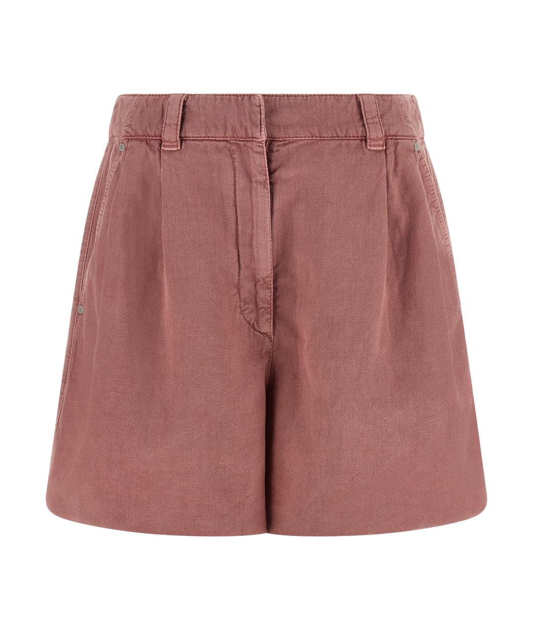 BRUNELLO CUCINELLI Розовые хлопковые шорты, фото 1