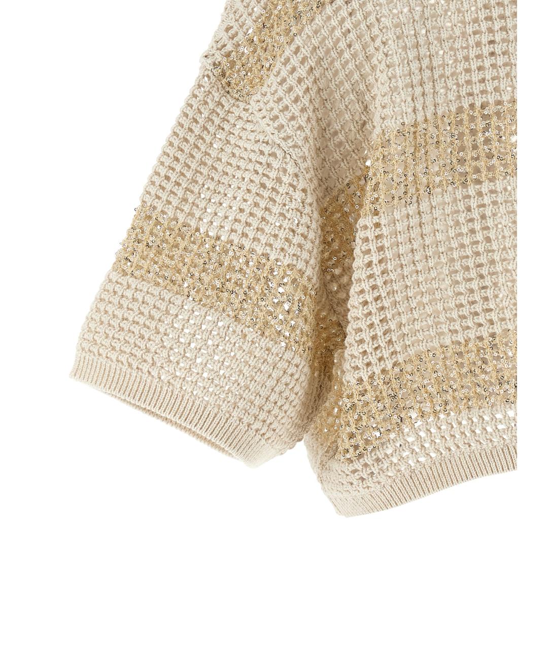 BRUNELLO CUCINELLI Бежевый хлопковый кардиган, фото 4