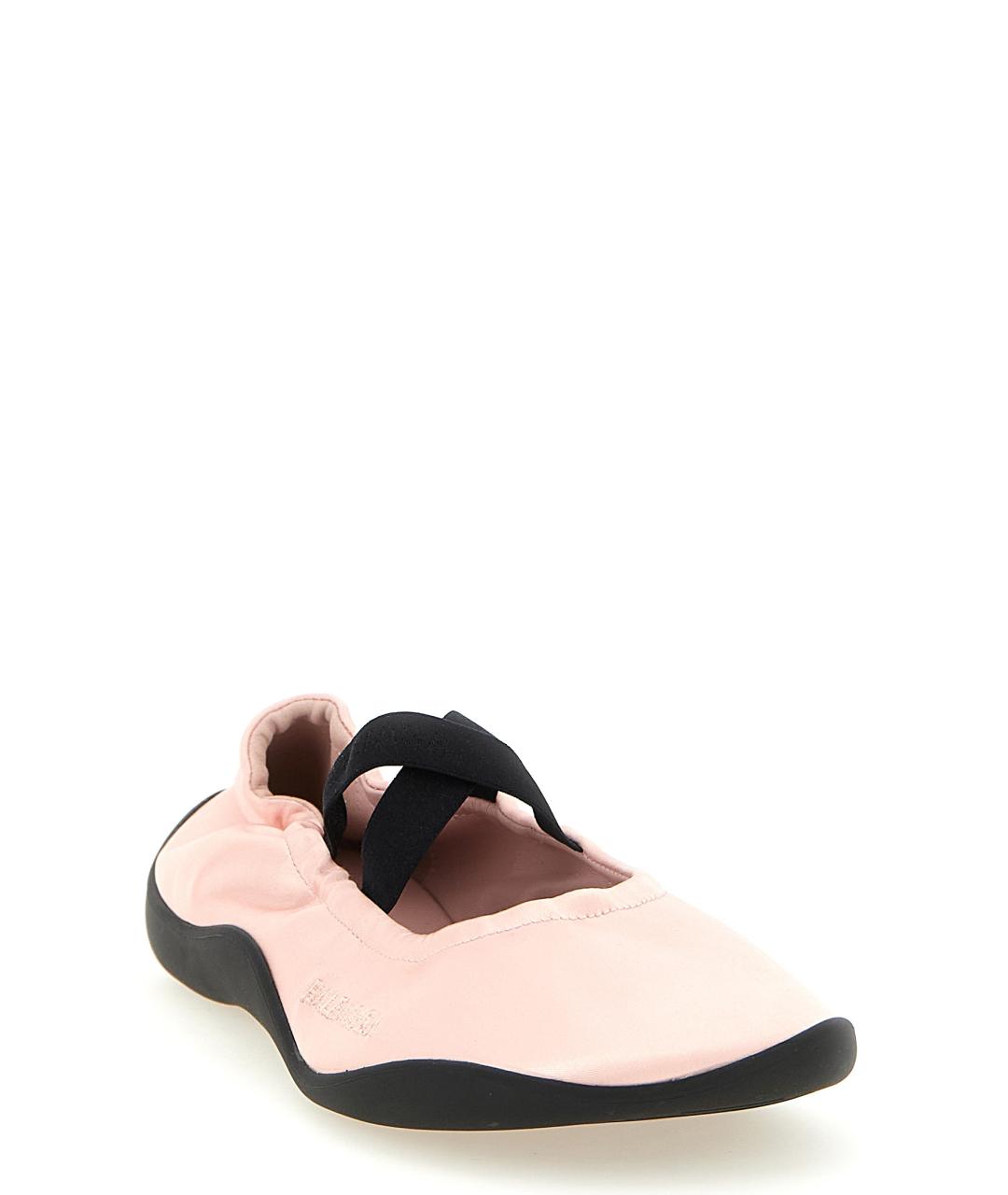 BALENCIAGA Розовые кожаные балетки, фото 2