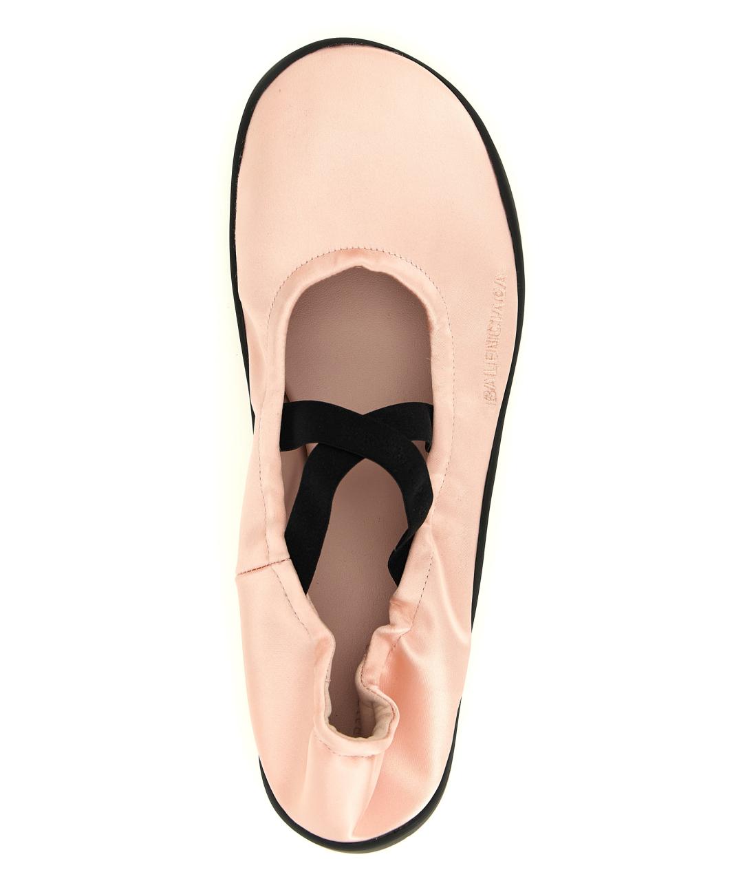 BALENCIAGA Розовые кожаные балетки, фото 4