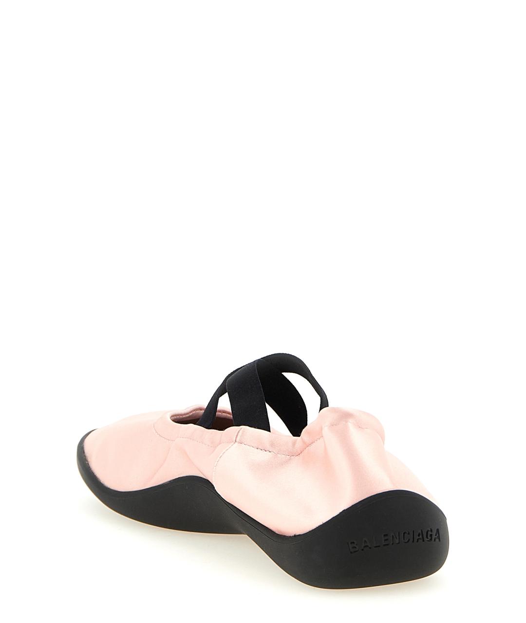 BALENCIAGA Розовые кожаные балетки, фото 3