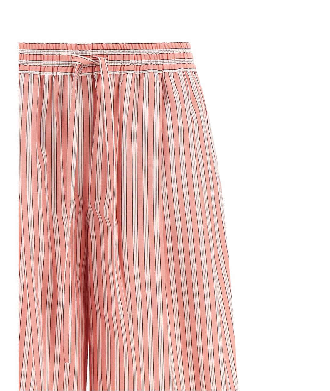 DOLCE&GABBANA Розовые хлопковые прямые брюки, фото 4