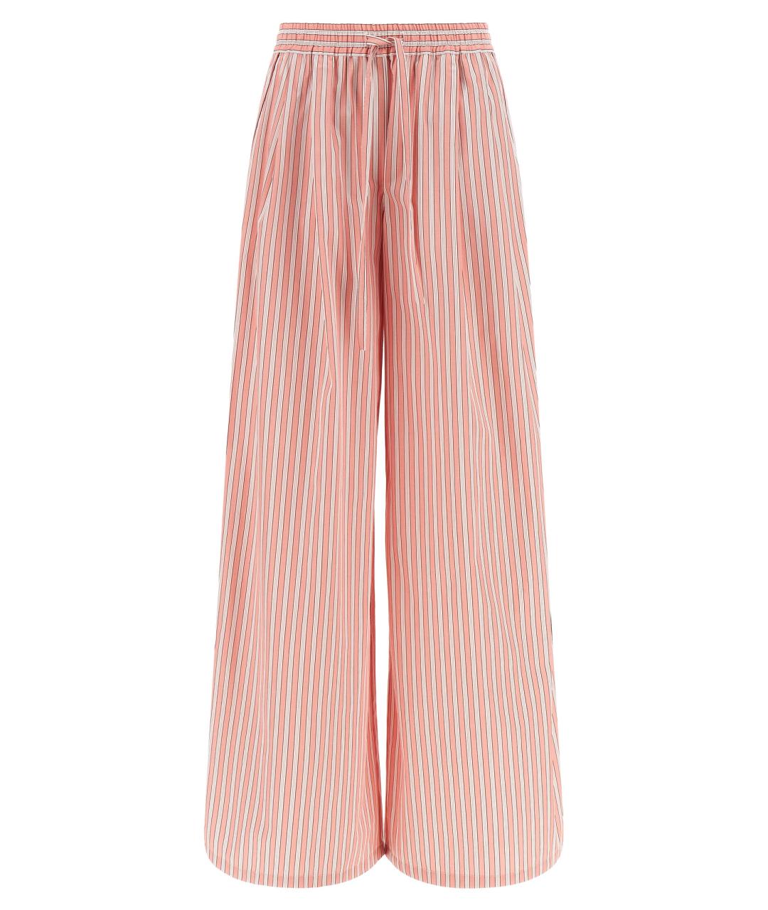 DOLCE&GABBANA Розовые хлопковые прямые брюки, фото 1