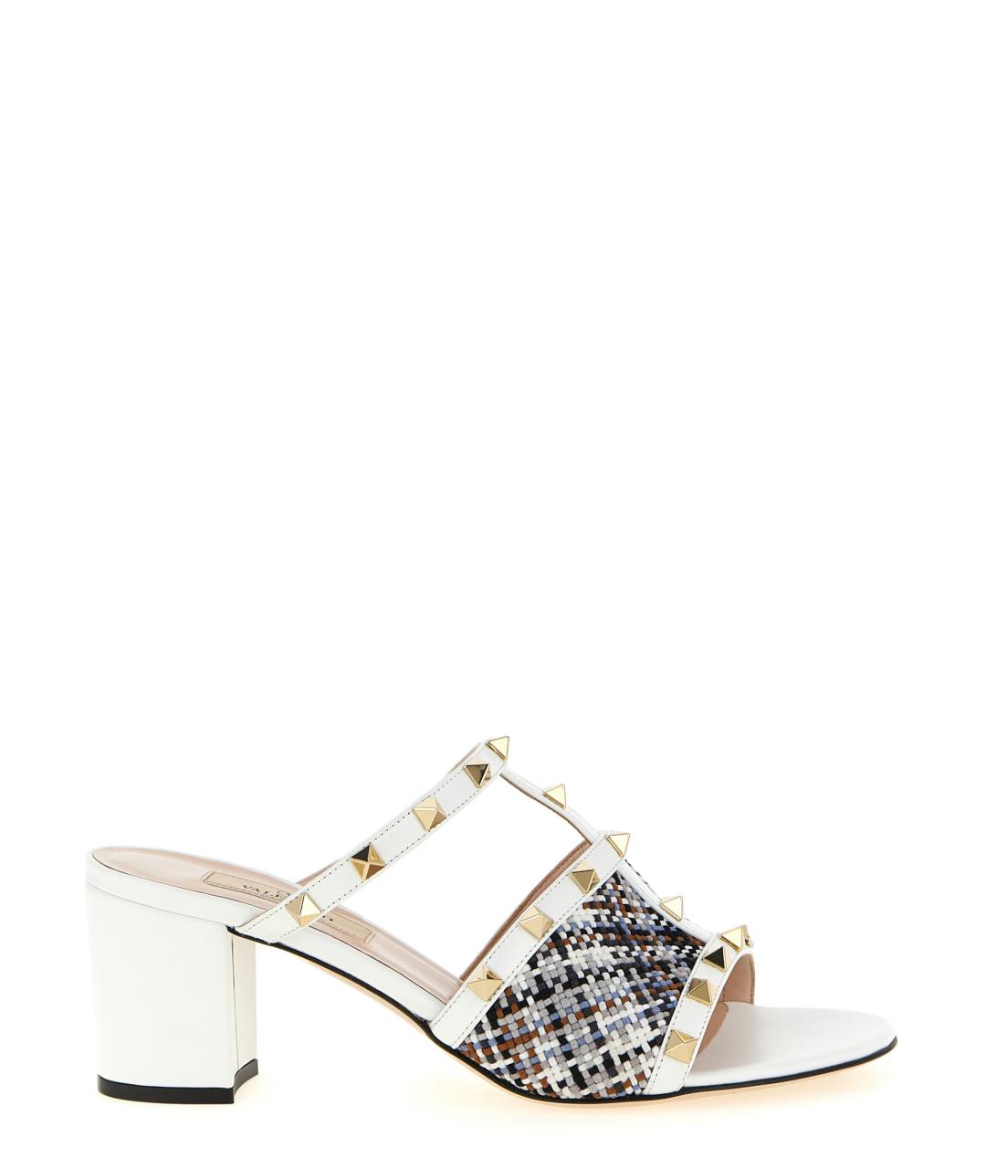 VALENTINO Белые кожаные босоножки, фото 1