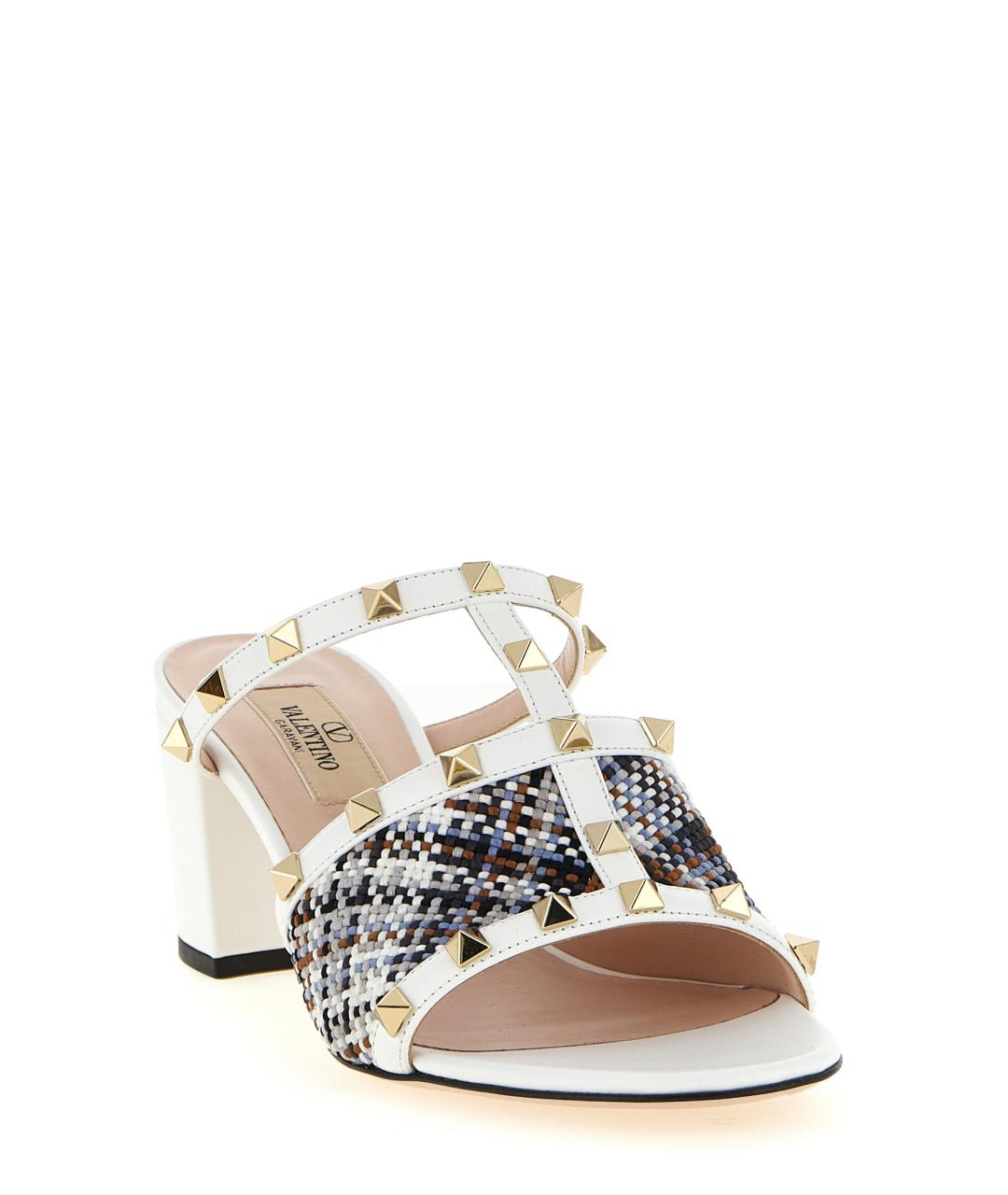 VALENTINO Белые кожаные босоножки, фото 2