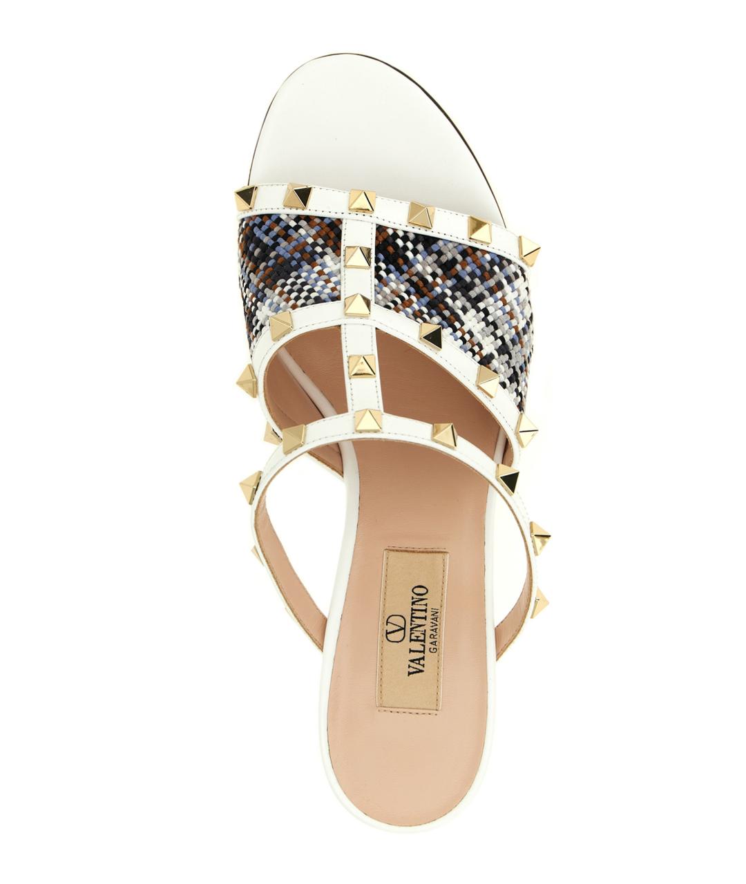 VALENTINO Белые кожаные босоножки, фото 4