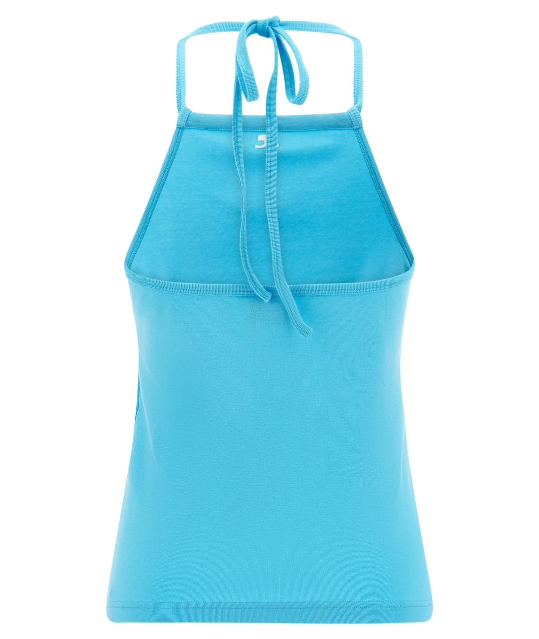 COURREGES Голубая хлопковая майка, фото 2