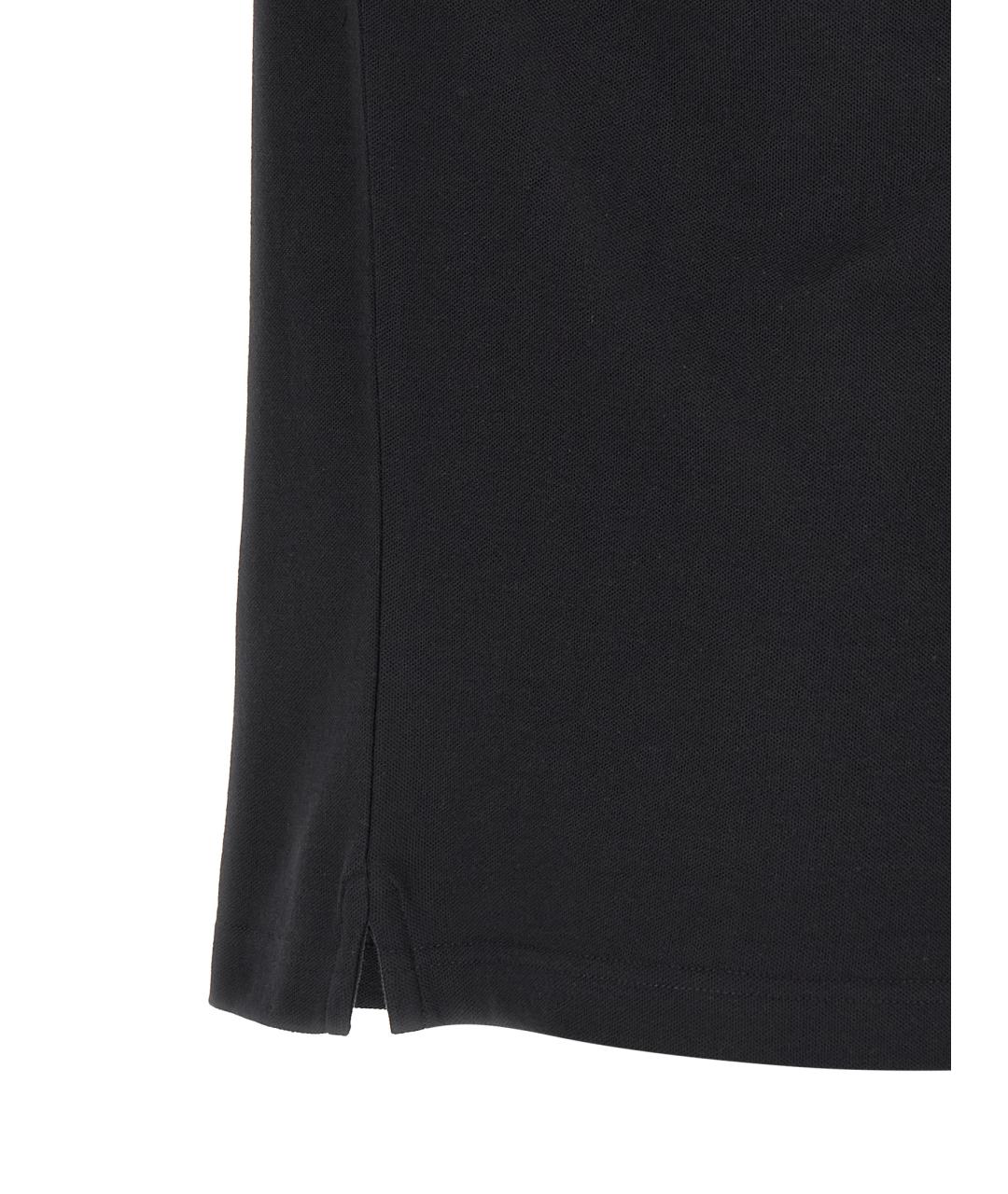 MONCLER Синее хлопковое поло с коротким рукавом, фото 4