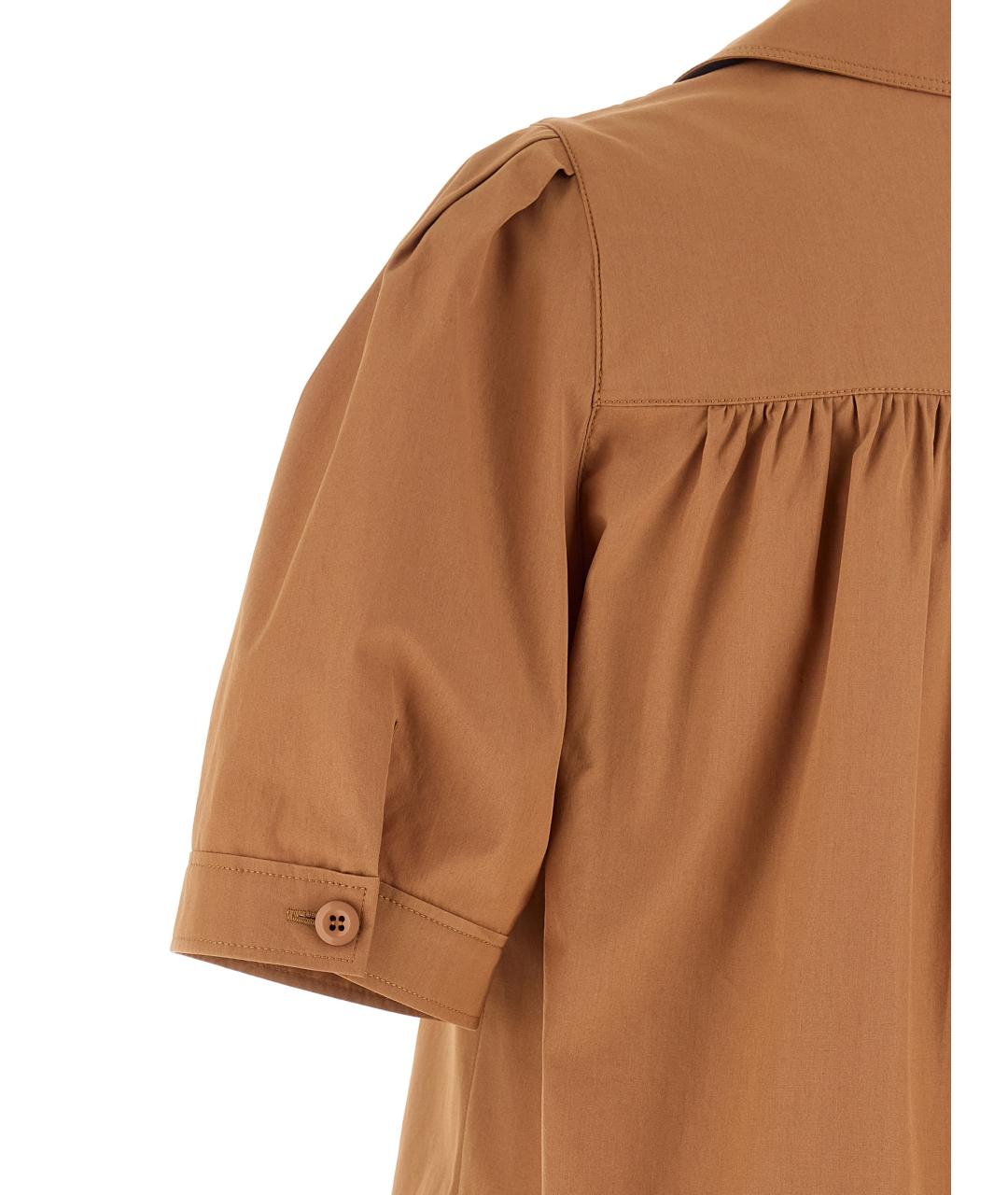 CHLOE Коричневая хлопковая блузы, фото 4