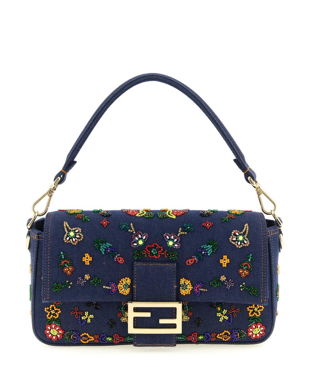 FENDI Синяя деним сумка через плечо, фото 1