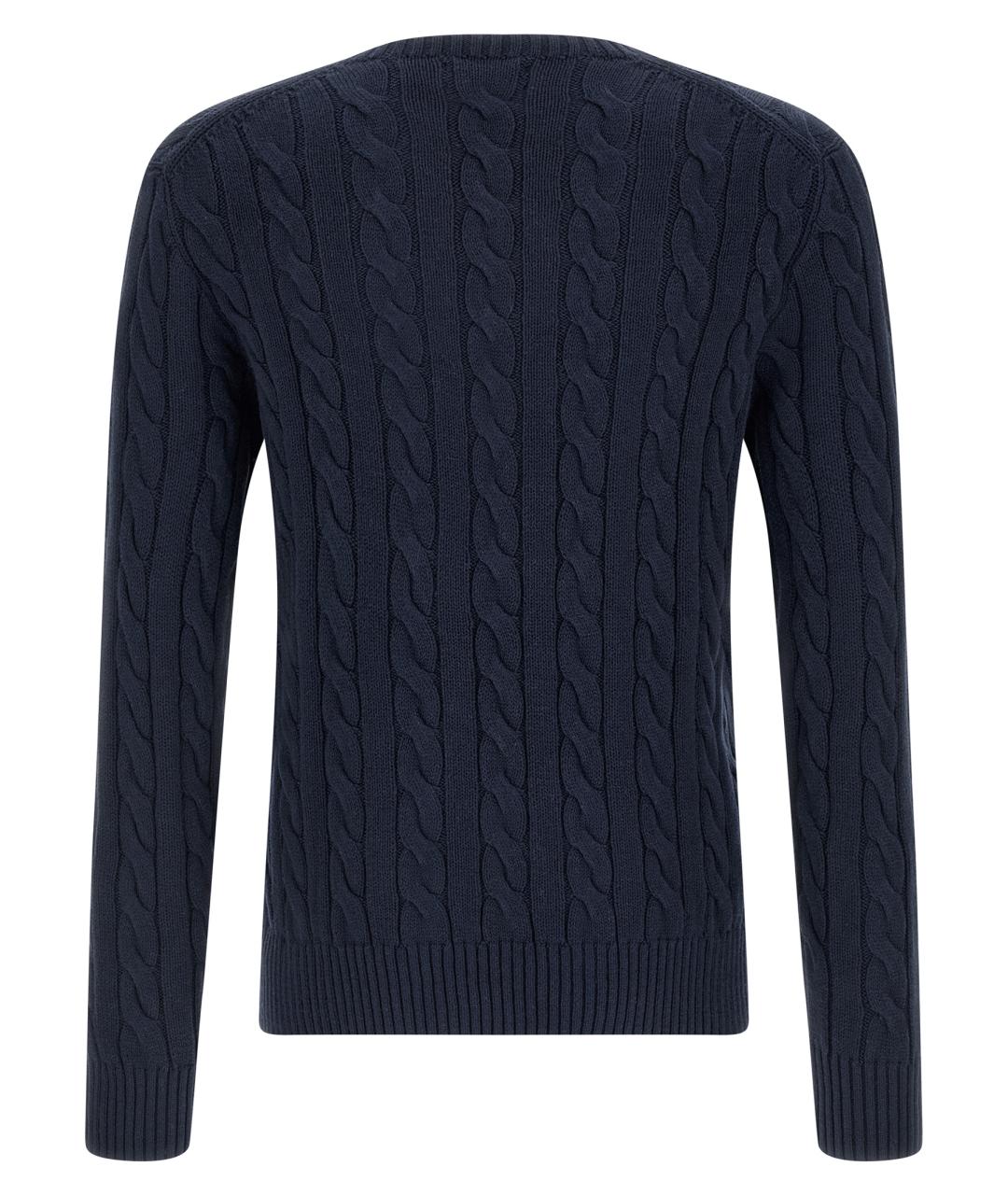 POLO RALPH LAUREN Синий хлопковый джемпер / свитер, фото 2