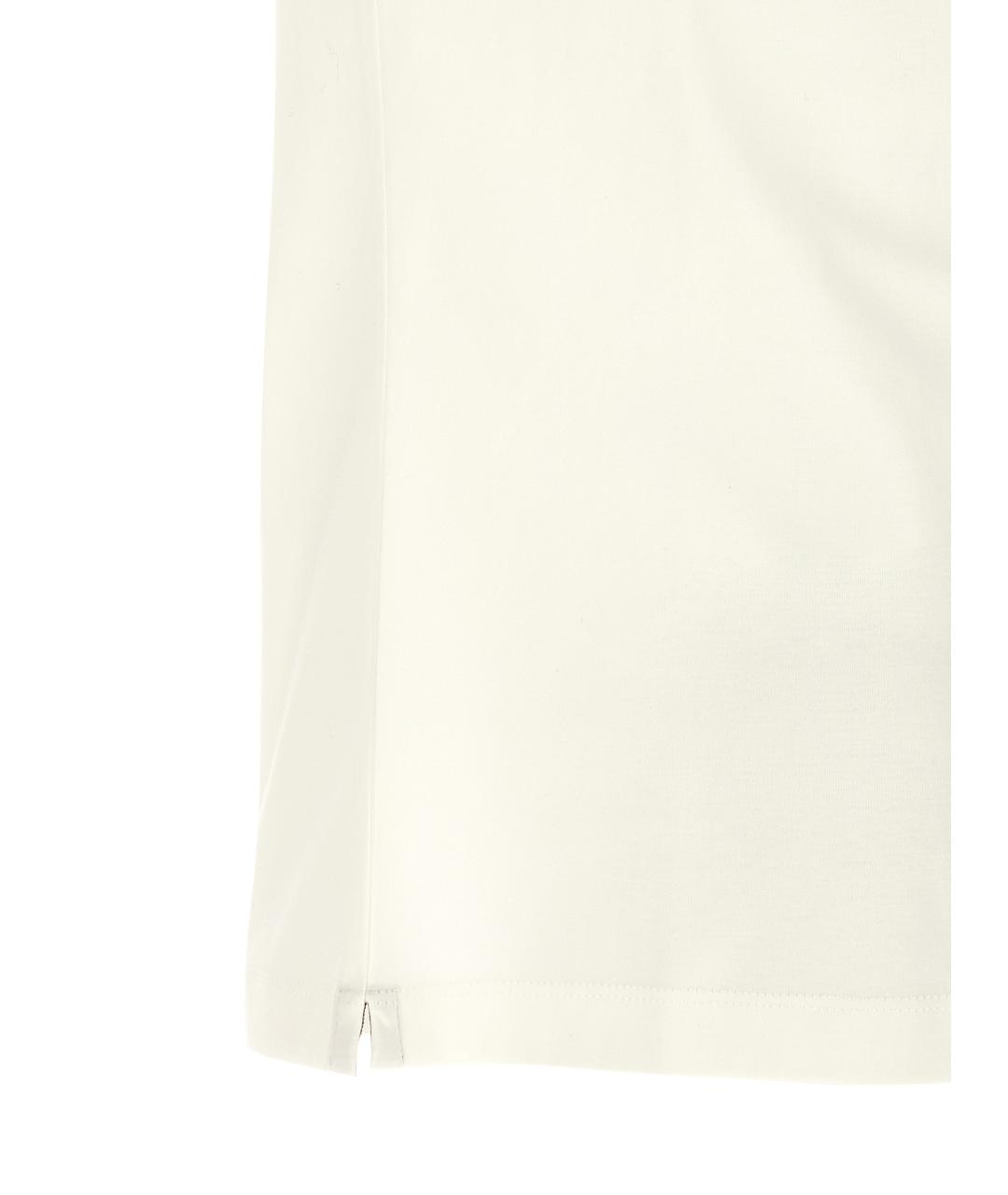 BRUNELLO CUCINELLI Белая хлопковая футболка, фото 4