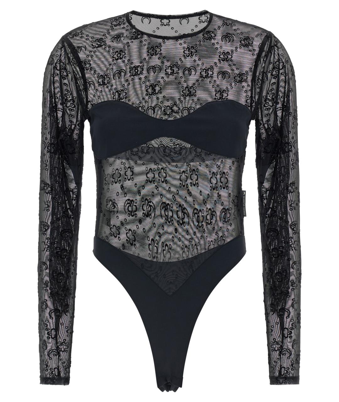 MARINE SERRE Черное боди, фото 1