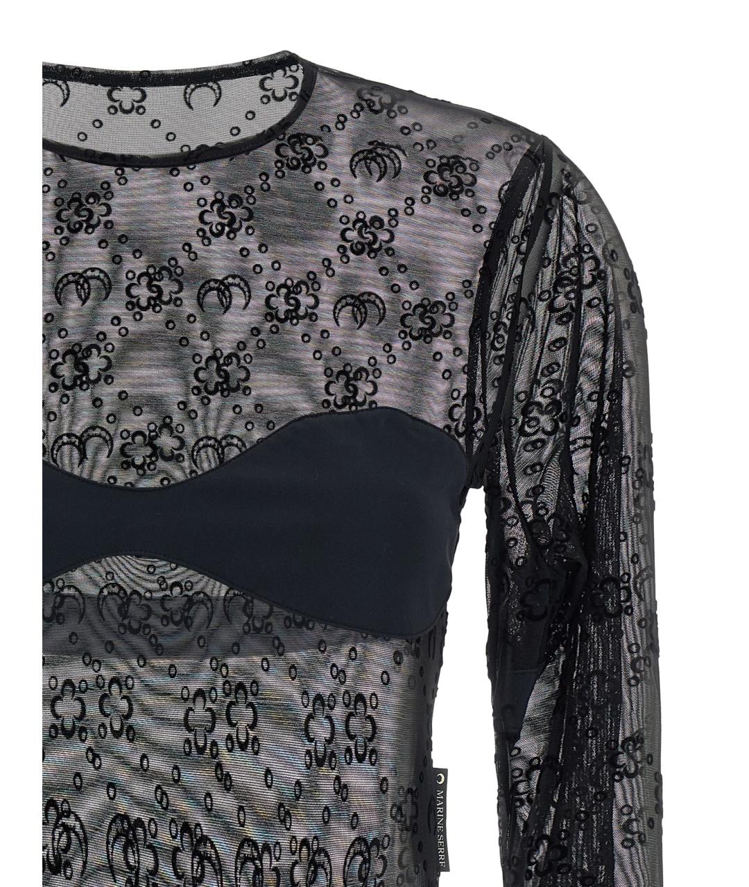 MARINE SERRE Черное боди, фото 2