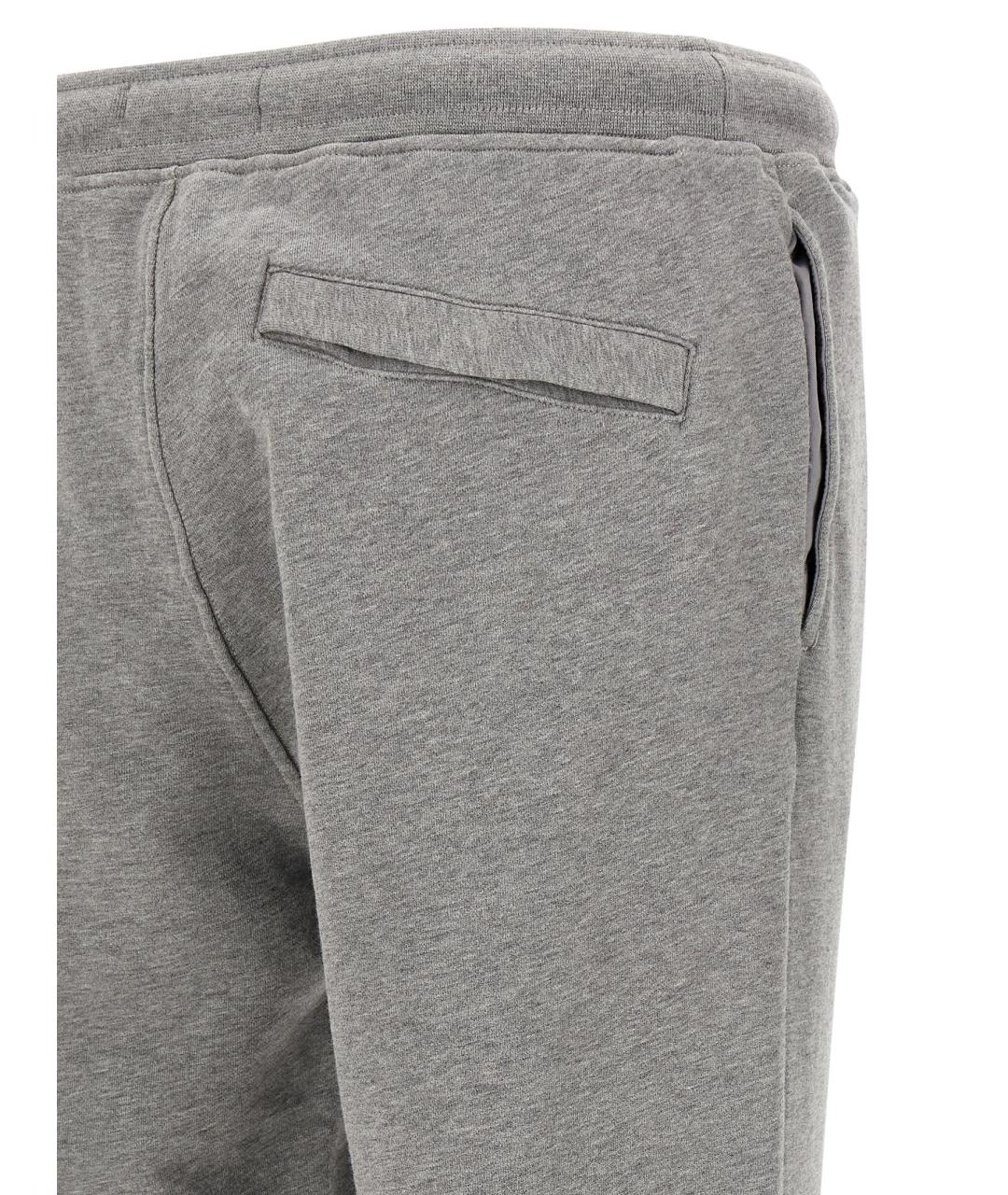 STONE ISLAND Серые хлопковые повседневные брюки, фото 4