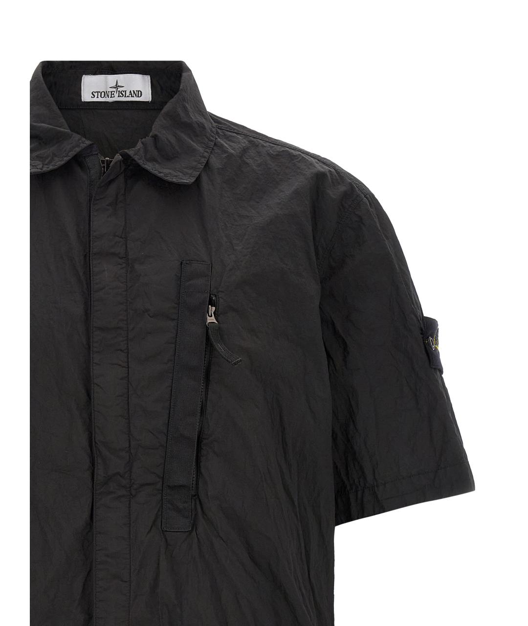 STONE ISLAND Черная кэжуал рубашка, фото 3