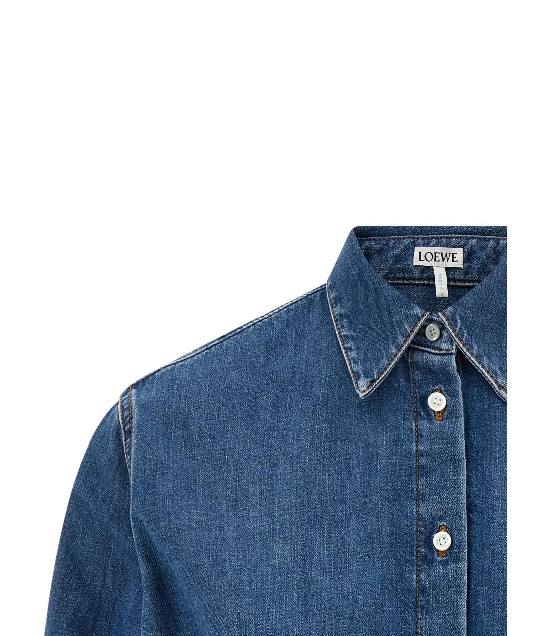LOEWE Синяя хлопковая рубашка, фото 3