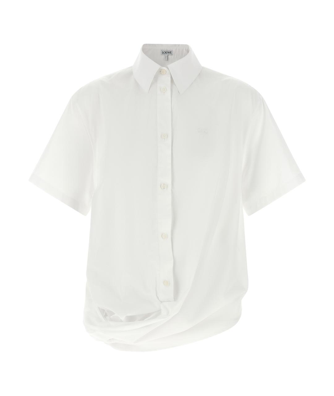 LOEWE Белая хлопковая блузы, фото 1