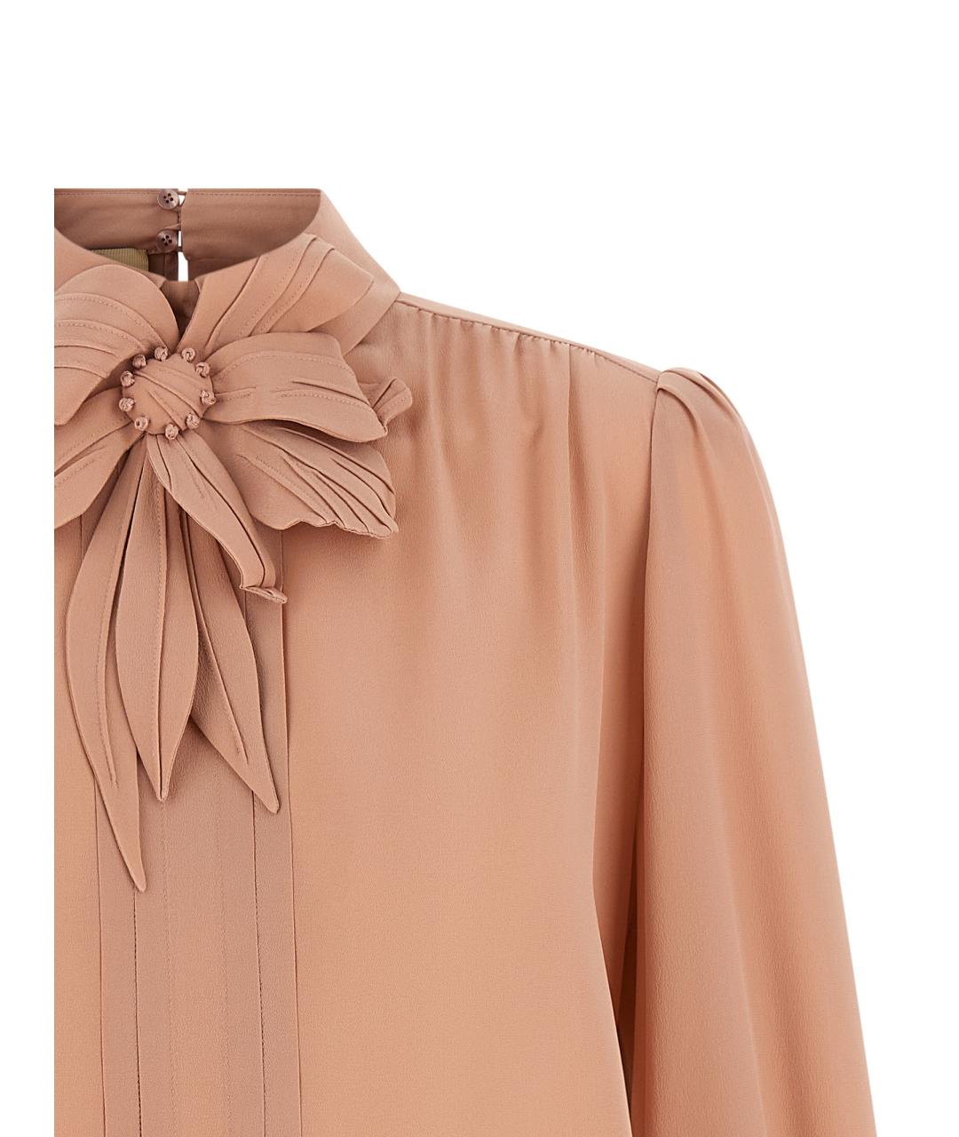 VALENTINO Розовая шелковая рубашка, фото 3