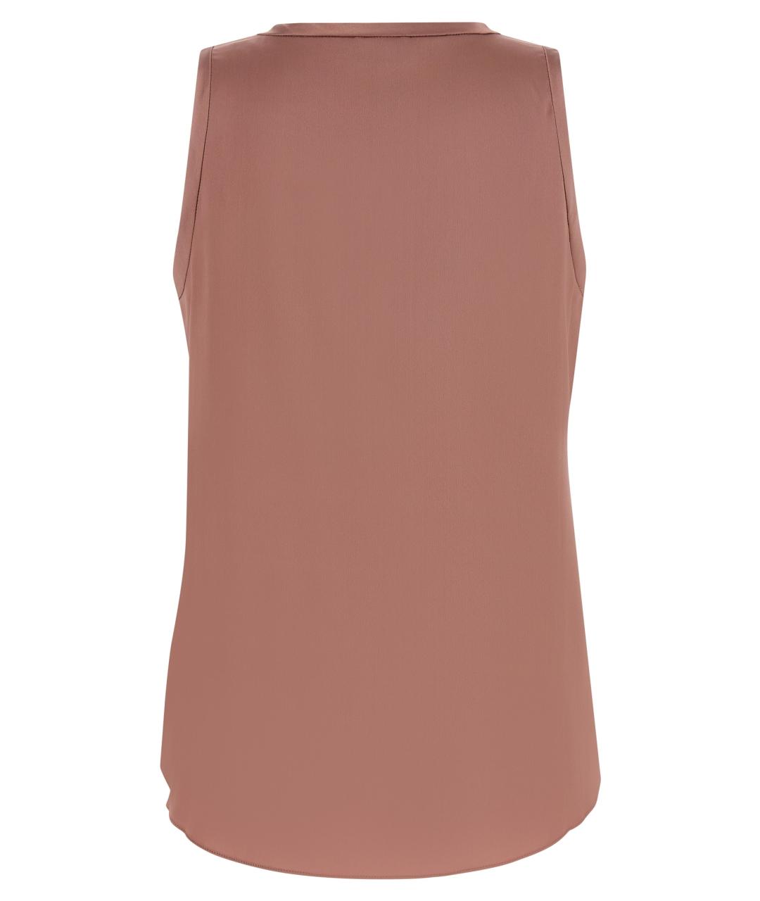 BRUNELLO CUCINELLI Розовая шелковая майка, фото 2