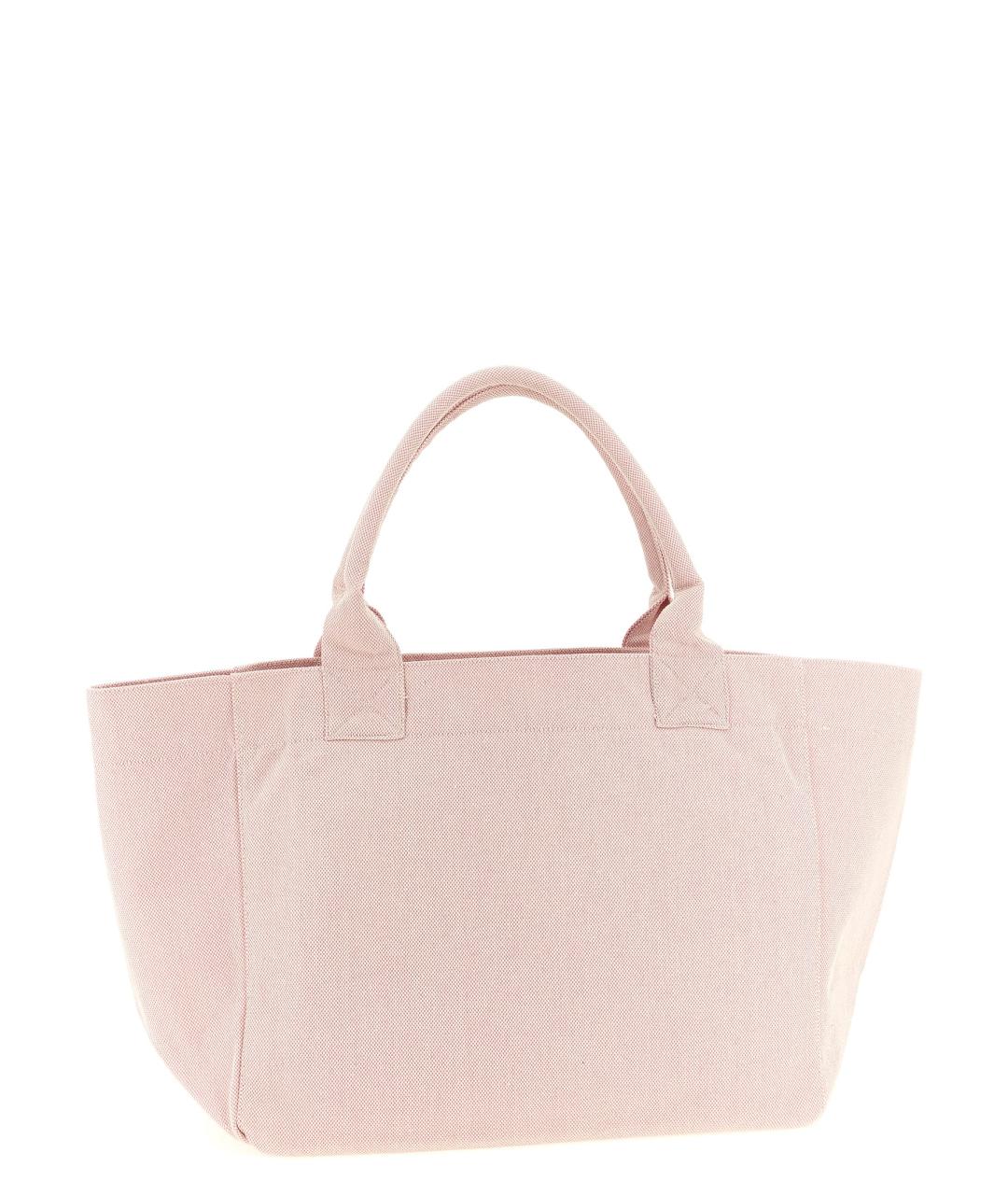 GANNI Розовая синтетическая сумка тоут, фото 2