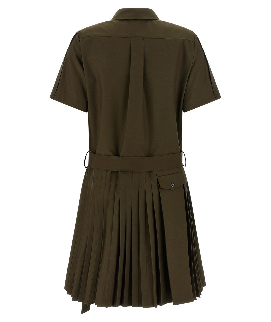 LOEWE Зеленые хлопковое повседневное платье, фото 2