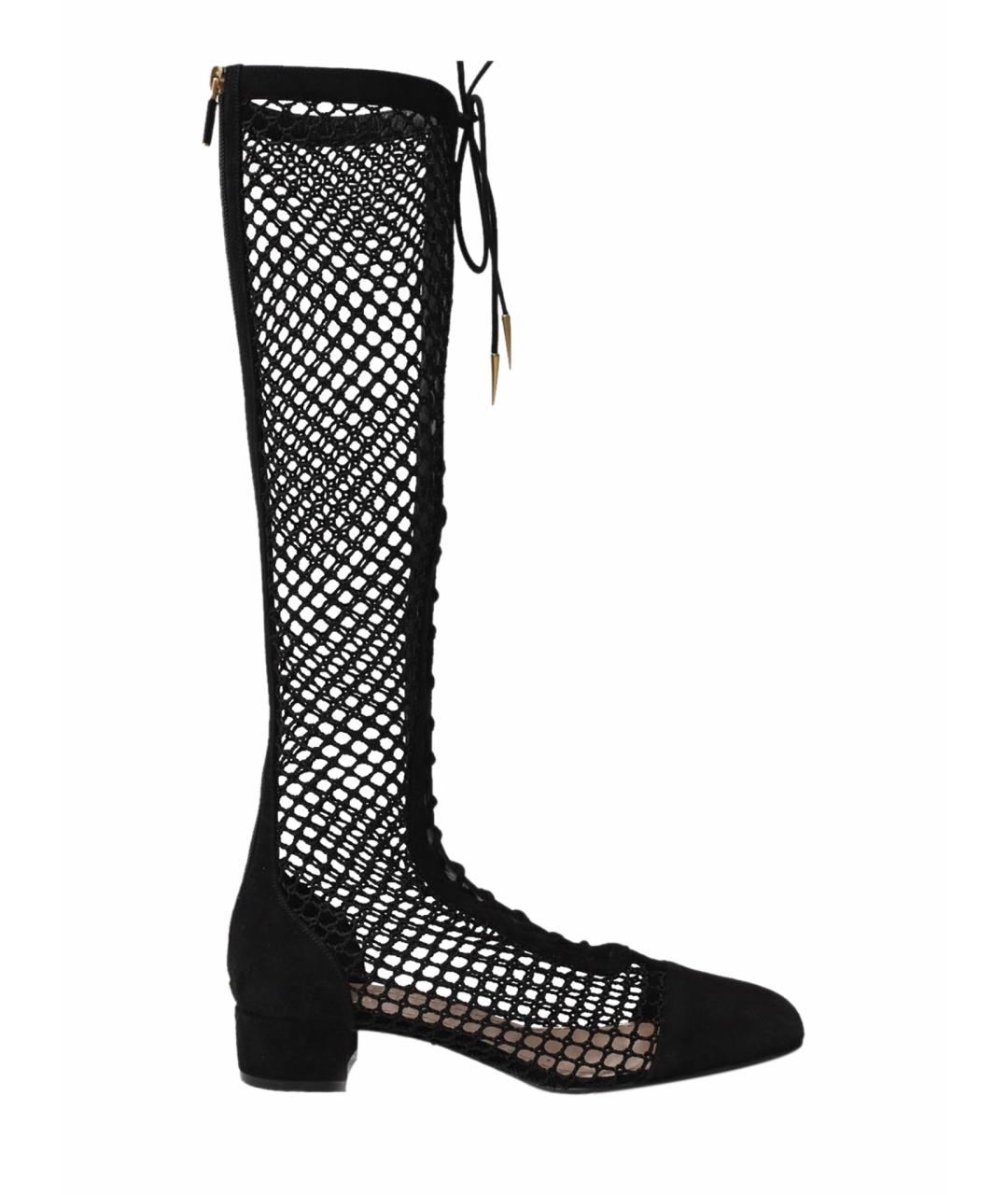 CHRISTIAN DIOR Черные замшевые сапоги, фото 1