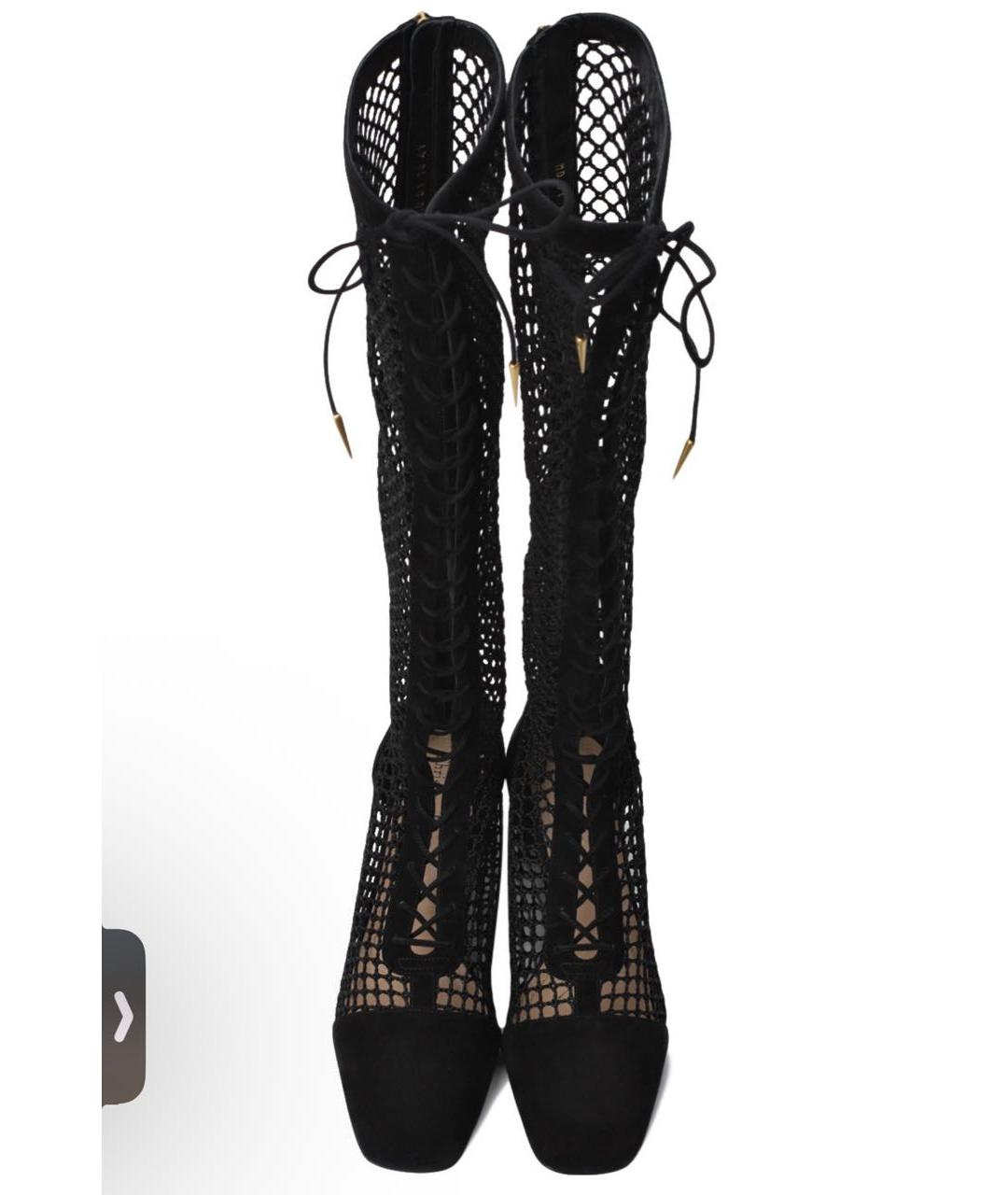 CHRISTIAN DIOR Черные замшевые сапоги, фото 4