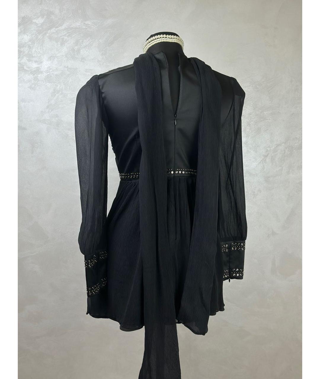 MAX MARA STUDIO Черное шелковое повседневное платье, фото 2