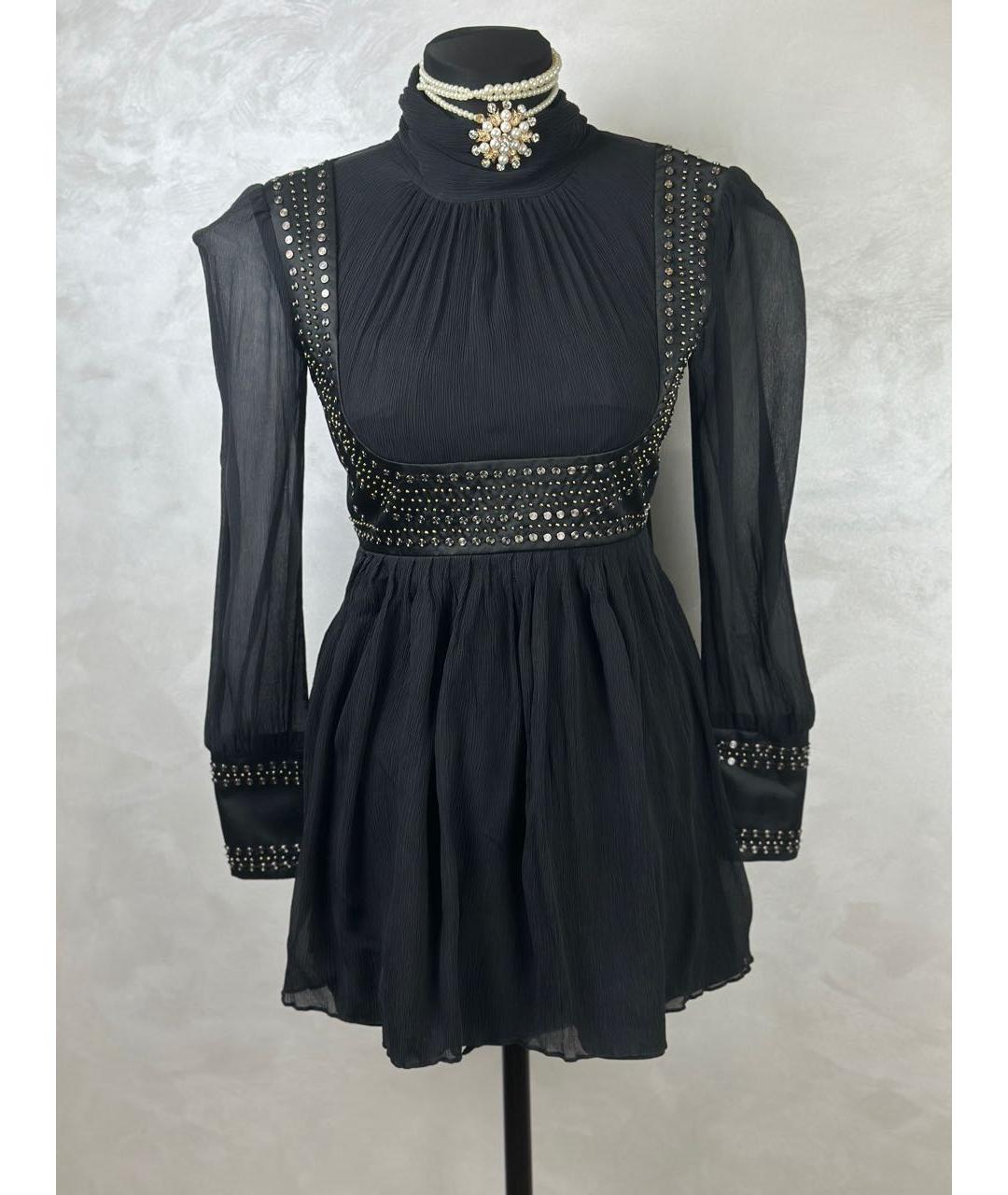 MAX MARA STUDIO Черное шелковое повседневное платье, фото 6