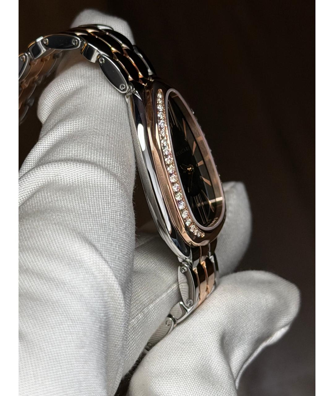 BVLGARI Зеленые часы из розового золота, фото 5