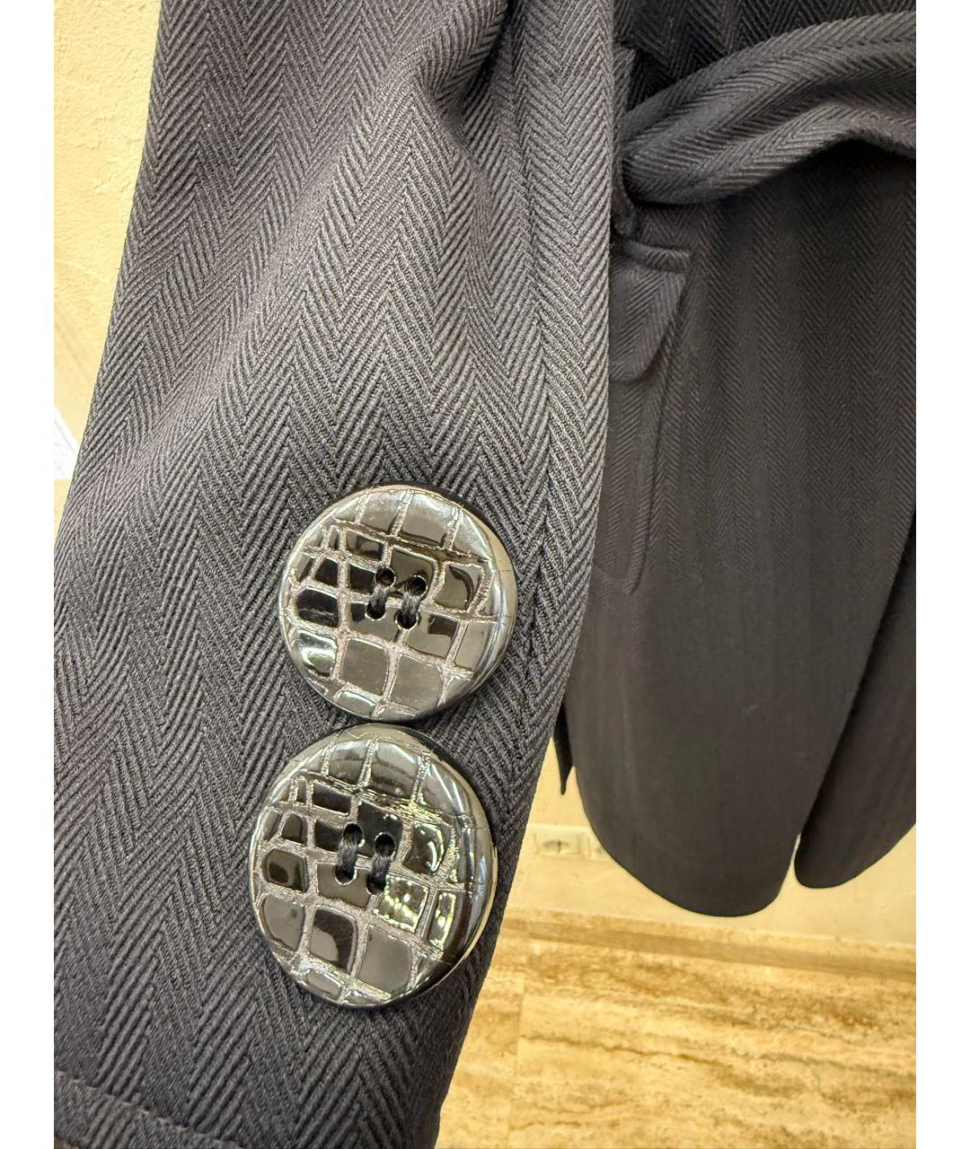 DOLCE&GABBANA Черное хлопковое пальто, фото 3