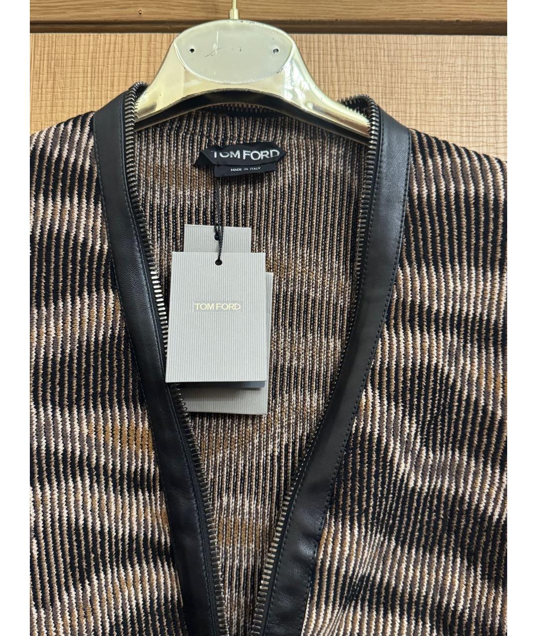 TOM FORD Коричневый вискозный кардиган, фото 2