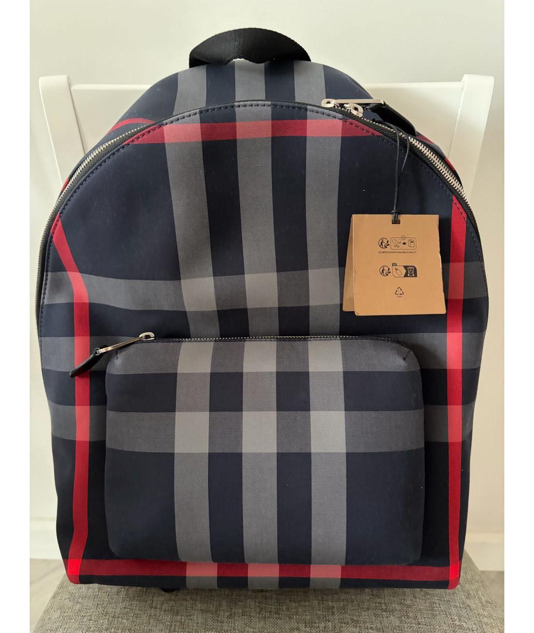 BURBERRY Синий тканевый рюкзак, фото 3