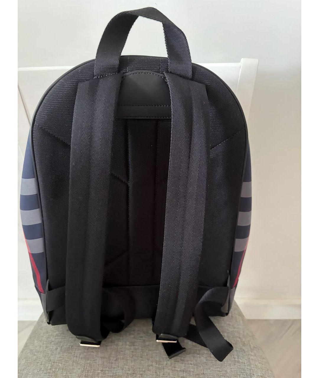 BURBERRY Синий тканевый рюкзак, фото 2