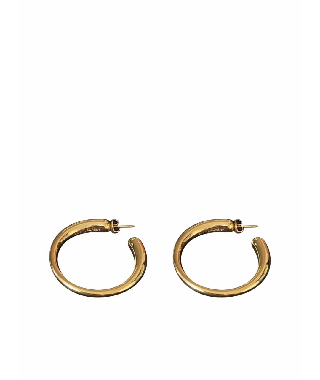 SAINT LAURENT Золотые металлические серьги, фото 1