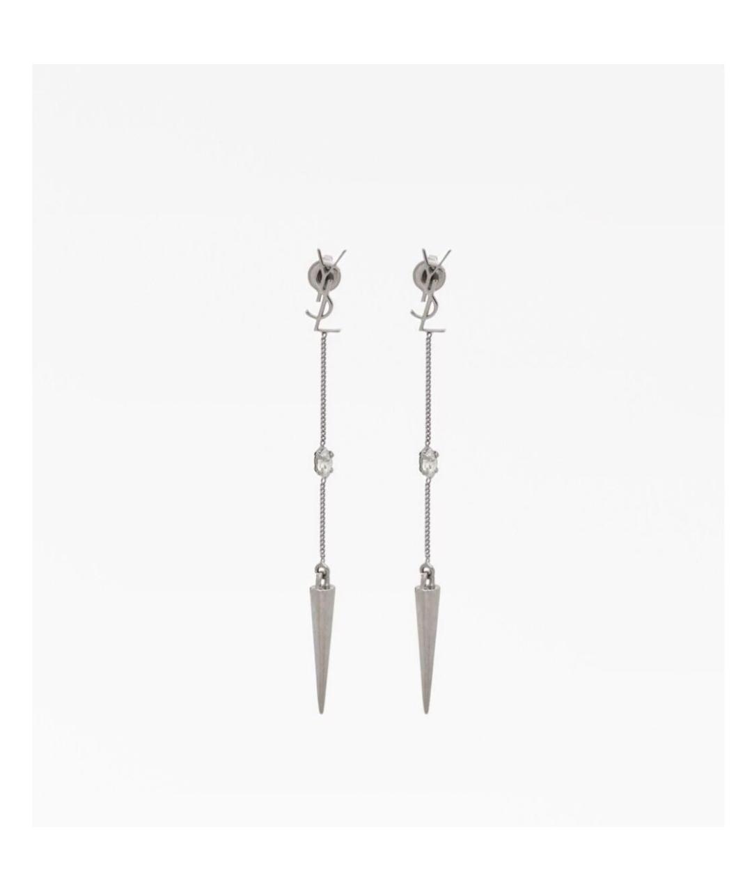 SAINT LAURENT Серебряные металлические серьги, фото 3