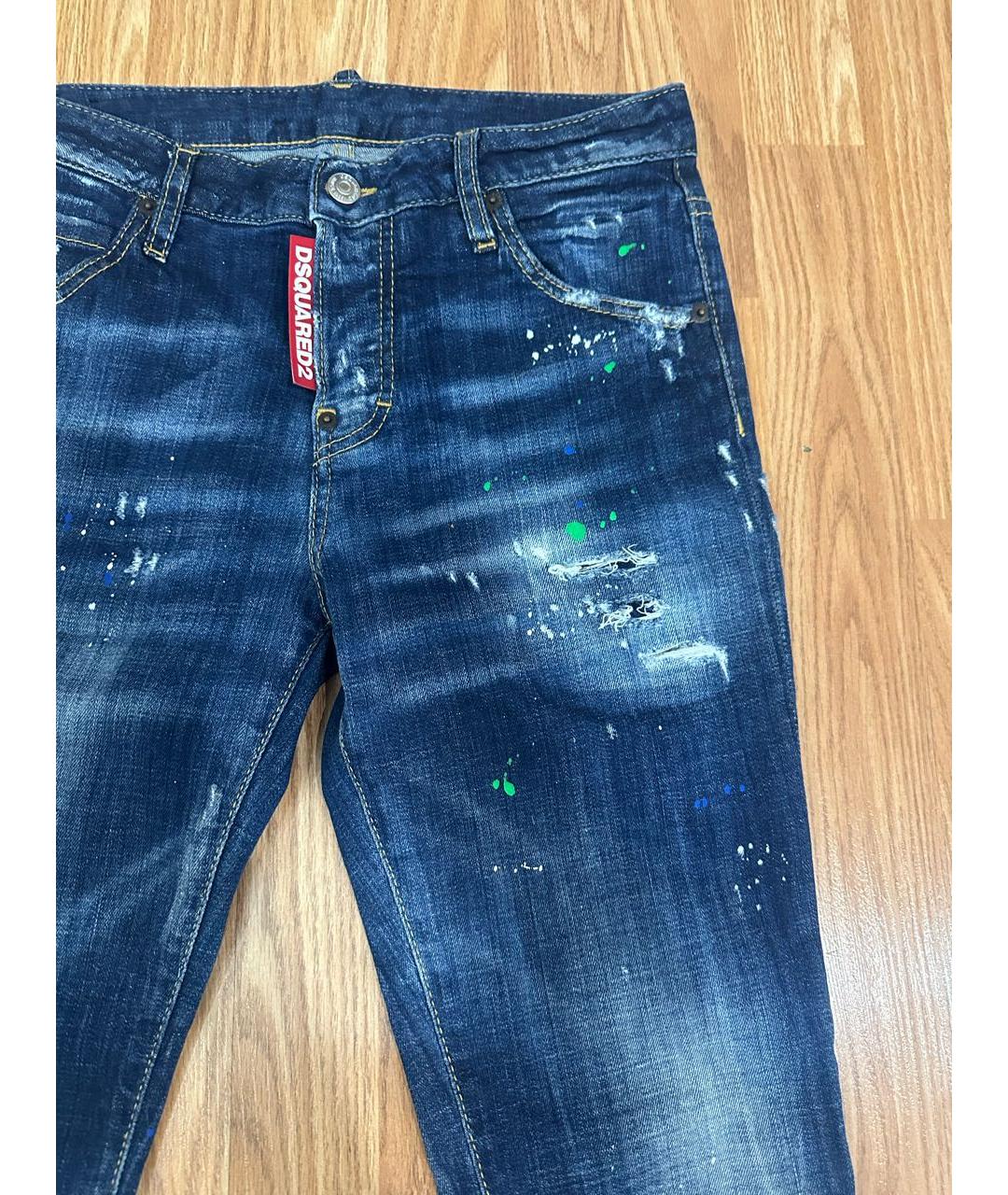 DSQUARED2 Синие прямые джинсы, фото 3