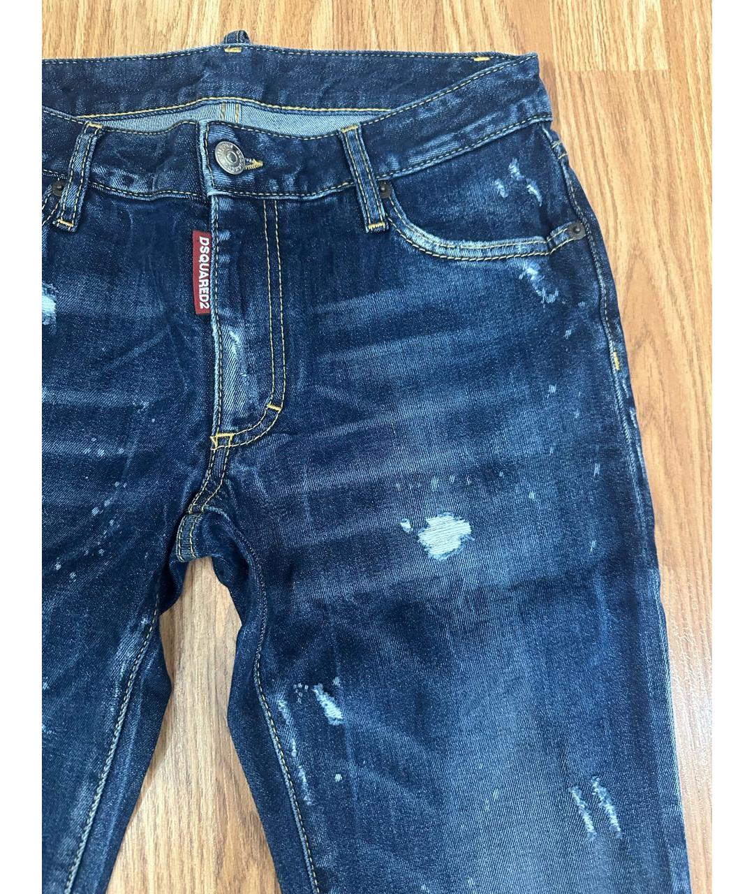 DSQUARED2 Синие джинсы слим, фото 4