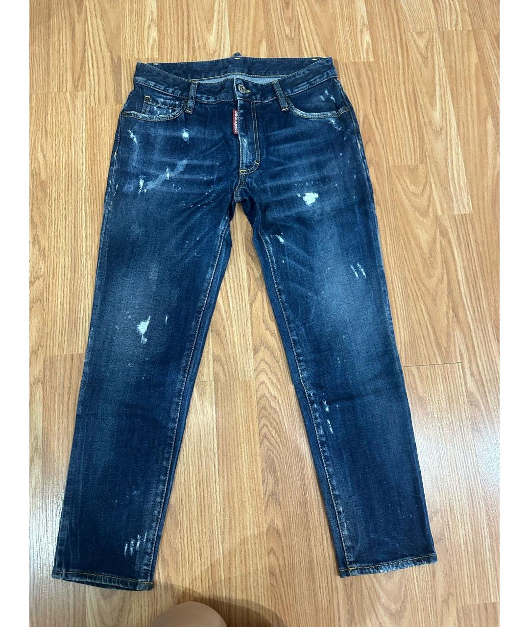 DSQUARED2 Синие джинсы слим, фото 5