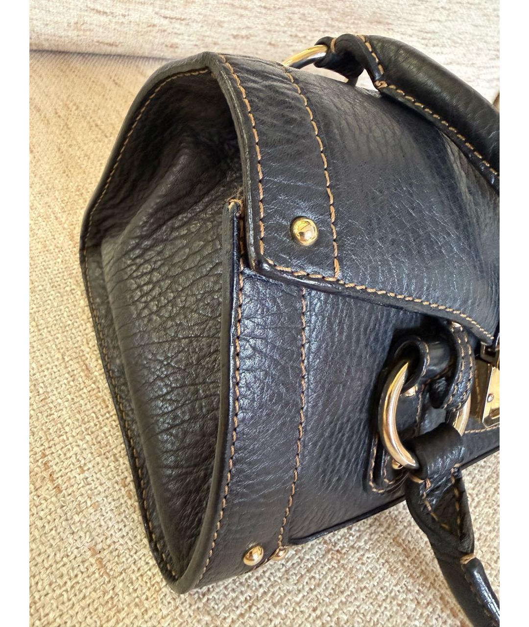 DOLCE&GABBANA Коричневая кожаная сумка с короткими ручками, фото 4