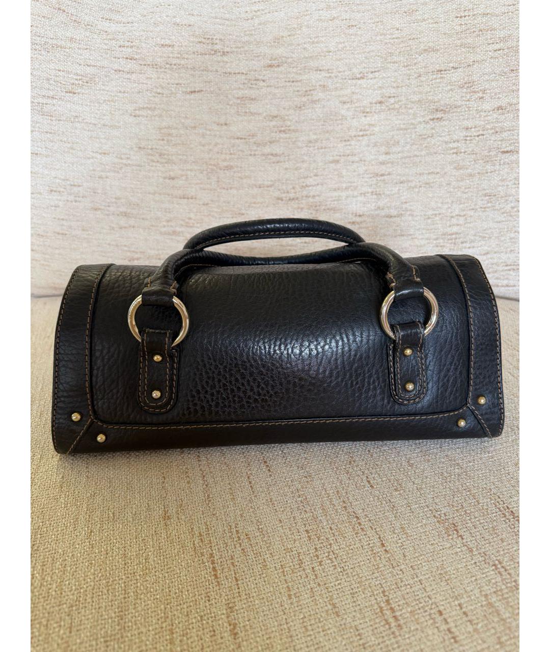 DOLCE&GABBANA Коричневая кожаная сумка с короткими ручками, фото 2