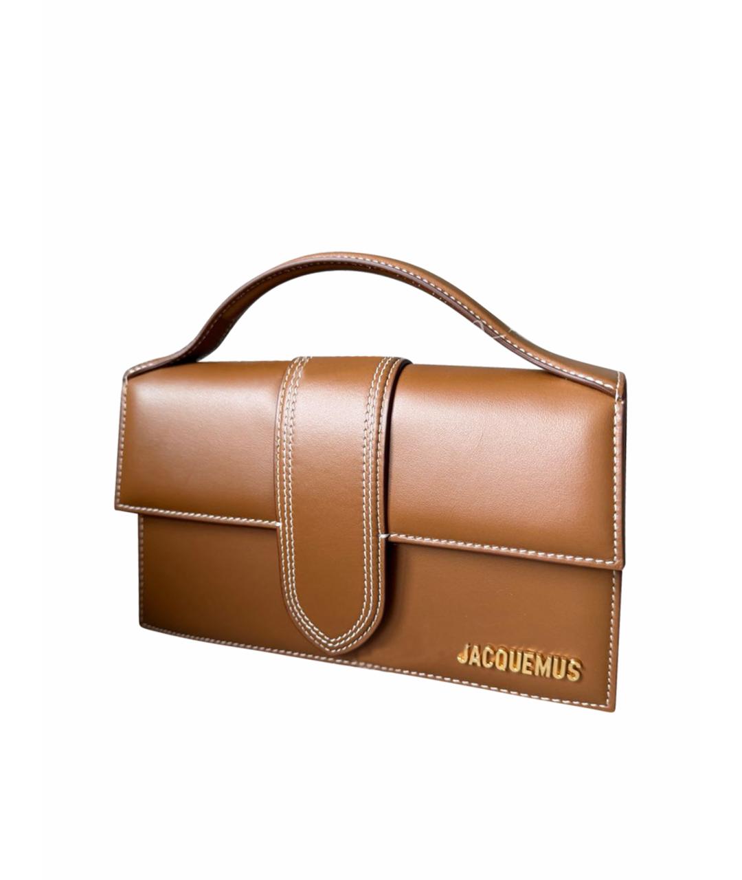 JACQUEMUS Коричневая кожаная сумка через плечо, фото 1